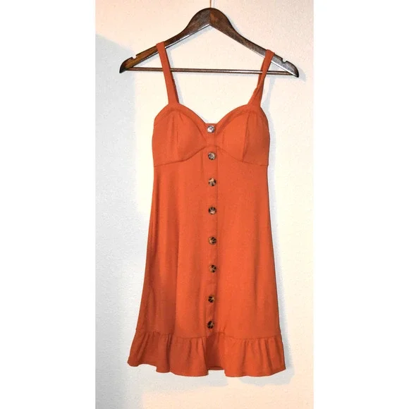 ⭐️ No Boundaries Juniors Swing Dress Orange Size XS - Picture 2 of 6